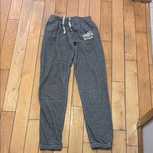 Roots Gray Sweatpants with Elastic Cuffs and Drawstring extra small